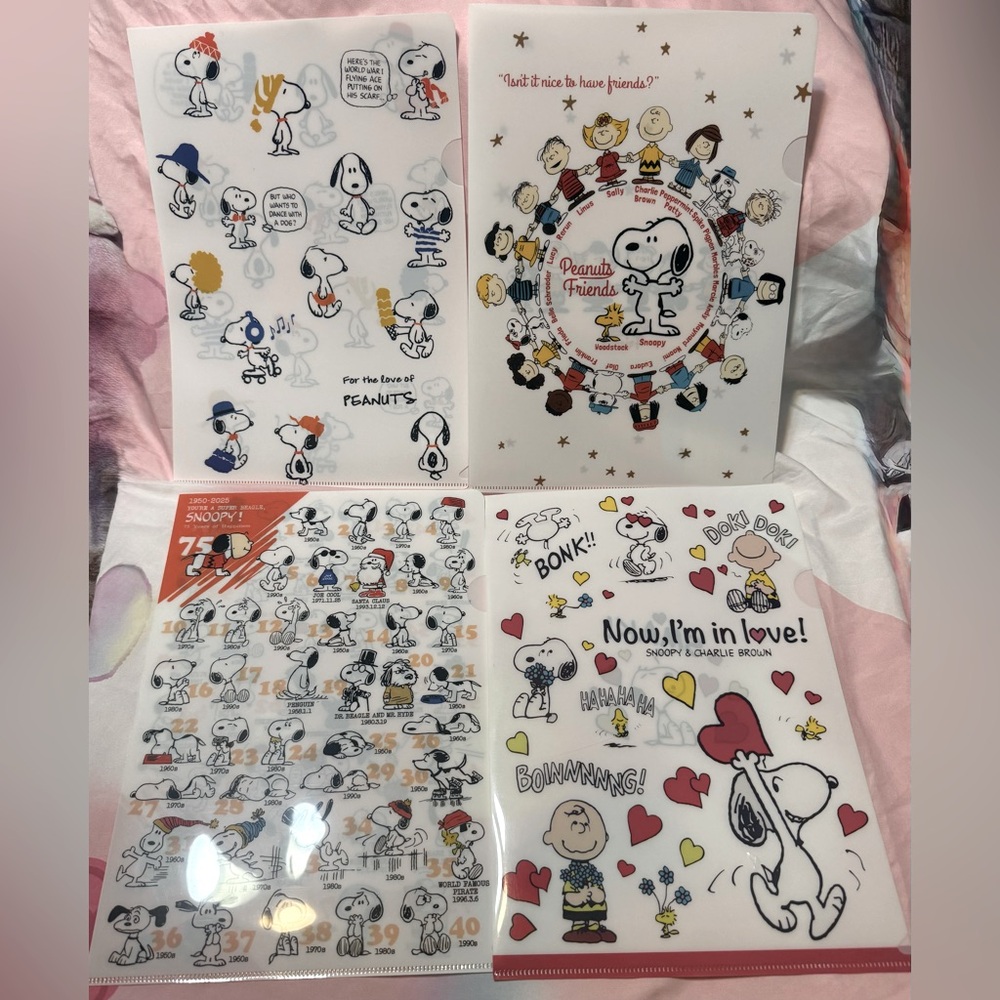 🆕 Peanuts Snoopy File folders set